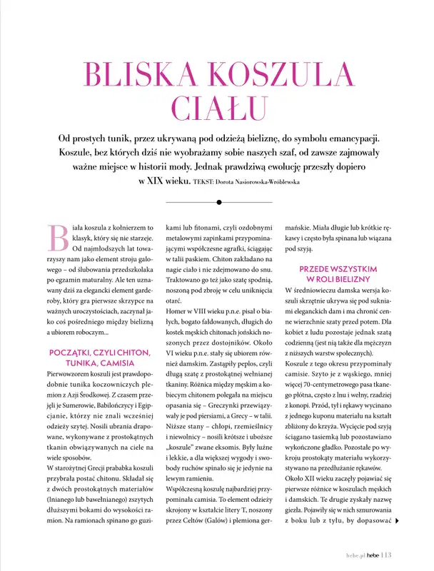 Hebe - gazetka promocyjna Magazyn od poniedziałku 04.05 do wtorku 30.06 - strona 113