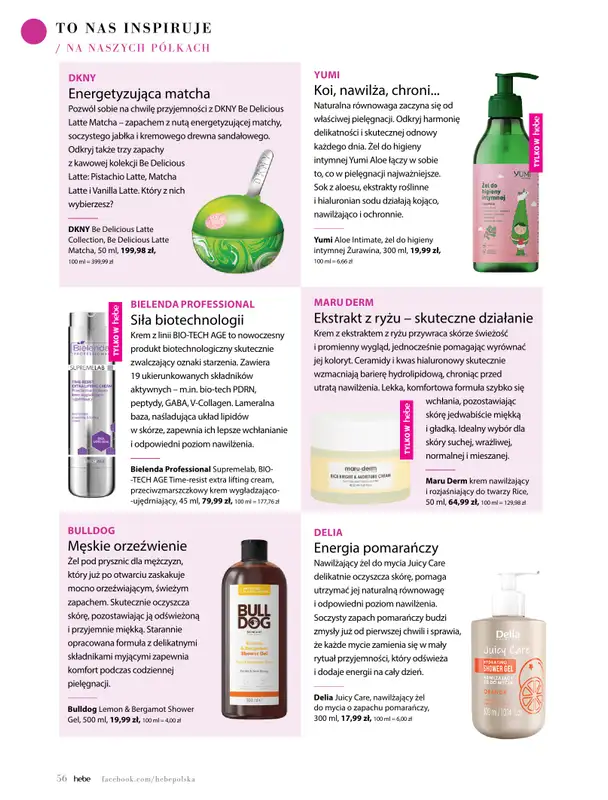 Hebe - gazetka promocyjna Magazyn od poniedziałku 04.05 do wtorku 30.06 - strona 56
