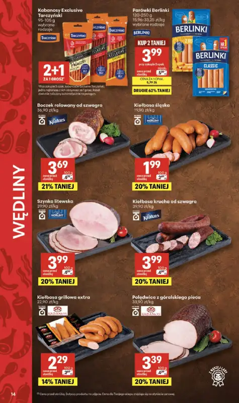 Delikatesy Centrum - gazetka promocyjna Gazetka  do środy 13.05 - strona 14