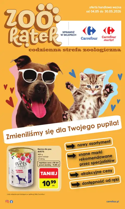 Carrefour - gazetka promocyjna Gazetka ZOOkątek  