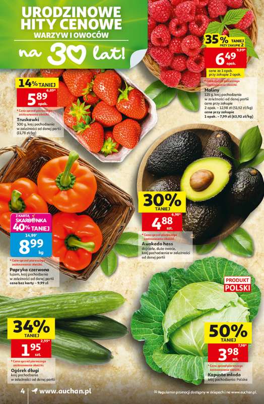 Auchan - gazetka promocyjna Gazetka 30 Lat Supermarket Auchan od czwartku 07.05 do środy 13.05 - strona 4