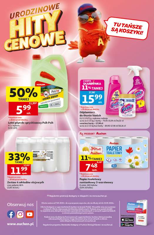 Auchan - gazetka promocyjna Gazetka 30 Lat Supermarket Auchan od czwartku 07.05 do środy 13.05 - strona 8