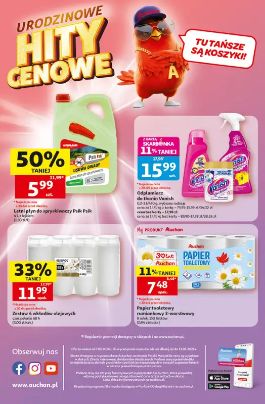 Auchan - gazetka promocyjna Gazetka 30 Lat Supermarket Auchan od czwartku 07.05 do środy 13.05 - strona 8