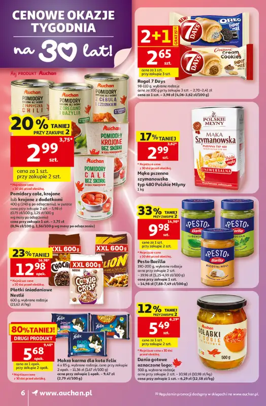 Auchan - gazetka promocyjna Gazetka 30 Lat Supermarket Auchan od czwartku 07.05 do środy 13.05 - strona 6