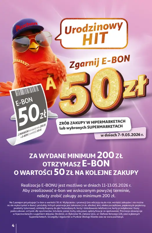 Auchan - gazetka promocyjna Gazetka 30 Lat Hipermarket Auchan od czwartku 07.05 do środy 13.05 - strona 4