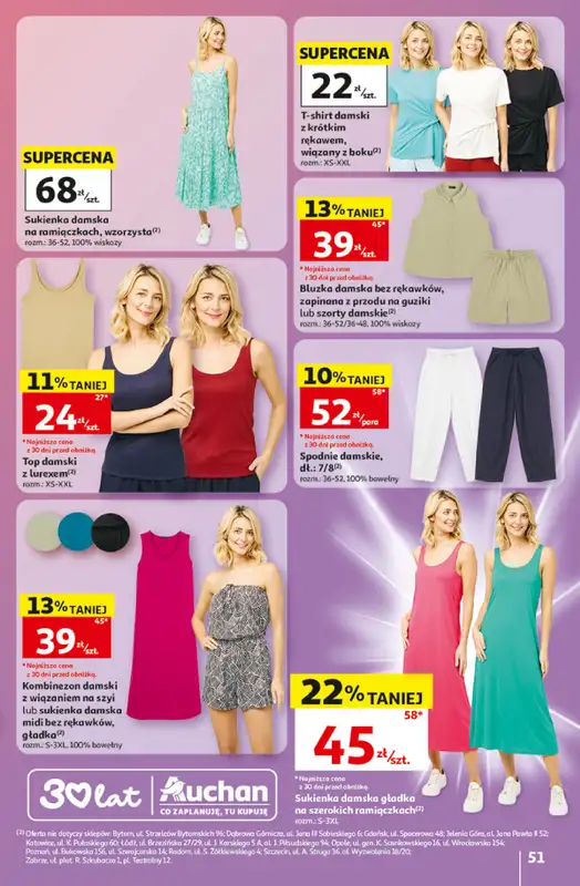 Auchan - gazetka promocyjna Gazetka 30 Lat Hipermarket Auchan od czwartku 07.05 do środy 13.05 - strona 51