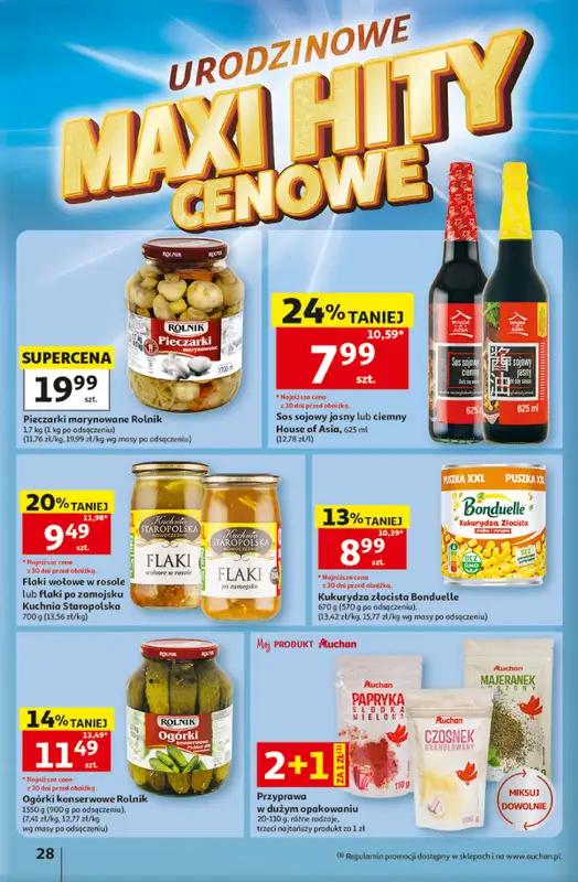 Auchan - gazetka promocyjna Gazetka 30 Lat Hipermarket Auchan od czwartku 07.05 do środy 13.05 - strona 28