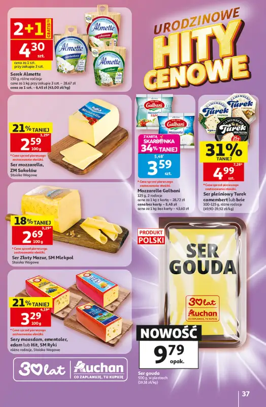 Auchan - gazetka promocyjna Gazetka 30 Lat Hipermarket Auchan od czwartku 07.05 do środy 13.05 - strona 37