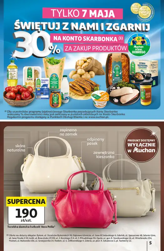 Auchan - gazetka promocyjna Gazetka 30 Lat Hipermarket Auchan od czwartku 07.05 do środy 13.05 - strona 5