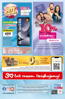 Auchan - gazetka promocyjna Gazetka 30 Lat Hipermarket Auchan od czwartku 07.05 do środy 13.05 - strona 57