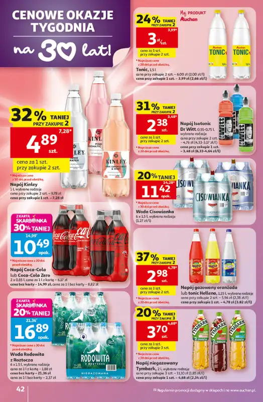 Auchan - gazetka promocyjna Gazetka 30 Lat Hipermarket Auchan od czwartku 07.05 do środy 13.05 - strona 42
