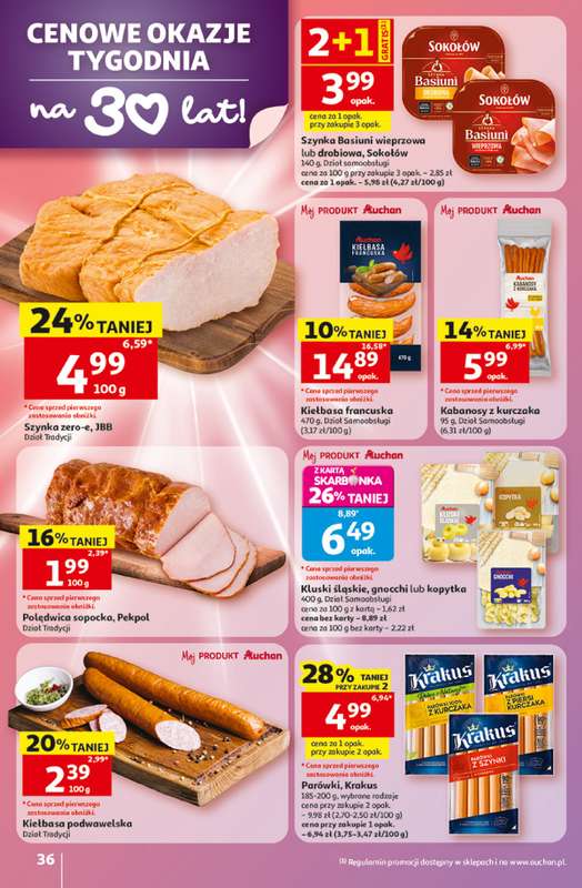 Auchan - gazetka promocyjna Gazetka 30 Lat Hipermarket Auchan od czwartku 07.05 do środy 13.05 - strona 36