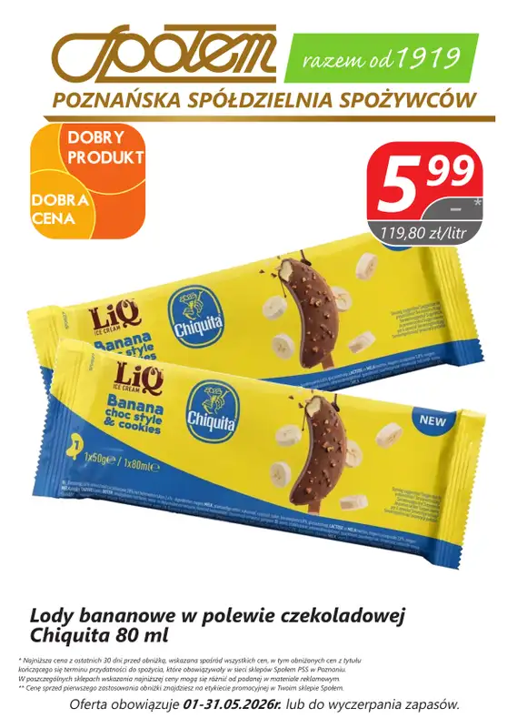 Społem - Blisko i Korzystnie - gazetka promocyjna Plakaty promocyjne PSS Poznań od wtorku 05.05 do niedzieli 31.05 - strona 7