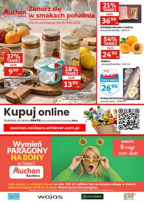 Auchan - gazetka promocyjna Gazetka Racibórz I Zanurz się w smakach południa od środy 06.05 do wtorku 19.05
