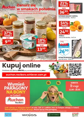 Auchan - gazetka promocyjna Gazetka Racibórz I Zanurz się w smakach południa od środy 06.05 do wtorku 19.05