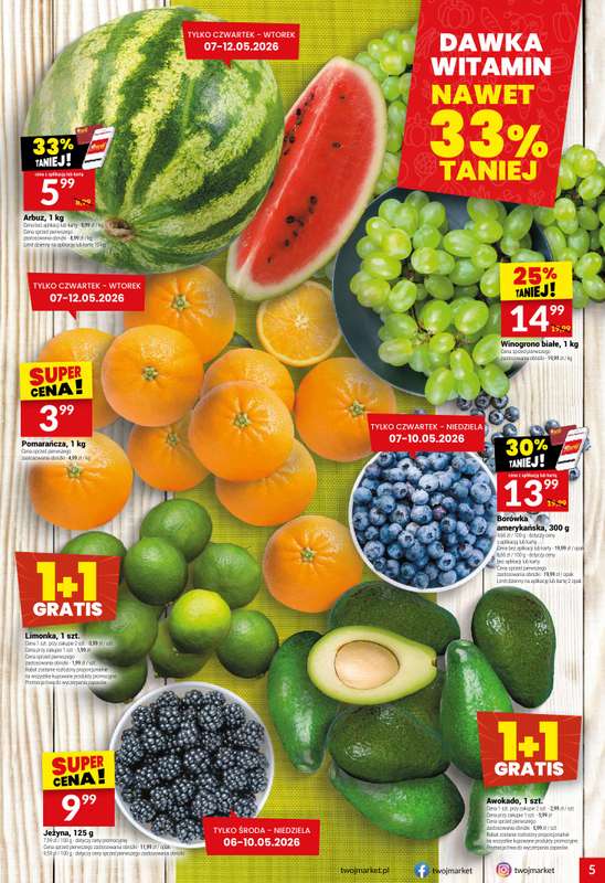 Twój Market - gazetka promocyjna Gazetka od środy 06.05 do wtorku 12.05 - strona 5