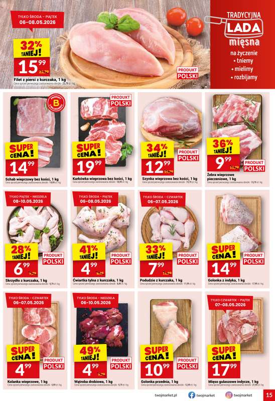 Twój Market - gazetka promocyjna Gazetka od środy 06.05 do wtorku 12.05 - strona 15