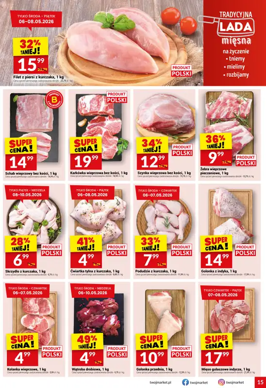 Twój Market - gazetka promocyjna Gazetka od środy 06.05 do wtorku 12.05 - strona 15