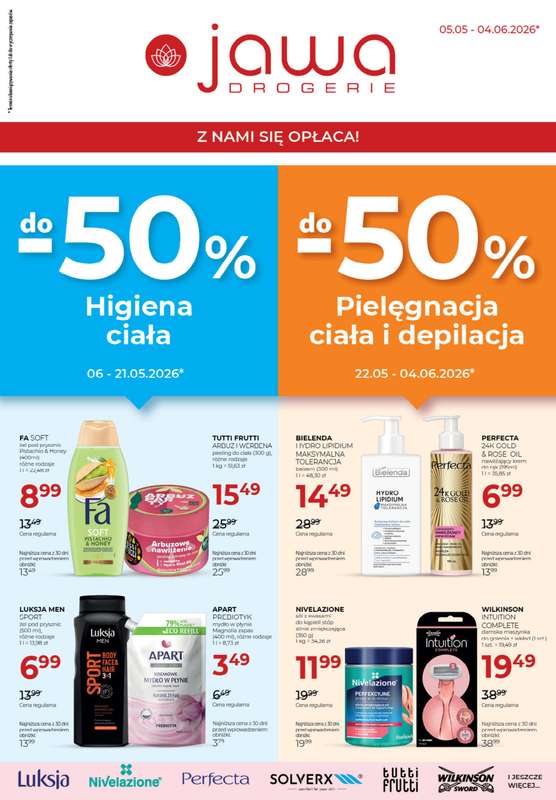 Drogerie Jawa - gazetka promocyjna Gazetka od wtorku 05.05 do czwartku 04.06