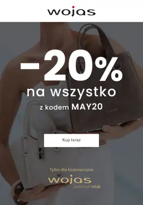 BEST SALE - gazetka promocyjna Wojas | -20% na wszystko od wtorku 05.05 do wtorku 05.05