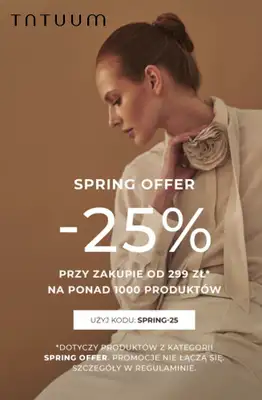 BEST SALE - gazetka promocyjna Tatuum | -25% przy zakupie od 299 zł od wtorku 05.05 do wtorku 12.05