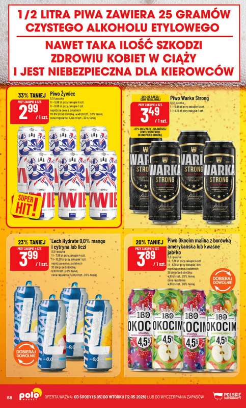 POLOmarket - gazetka promocyjna Gazetka od środy 06.05 do wtorku 12.05 - strona 58