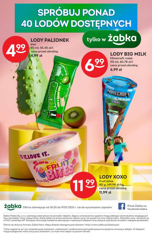Żabka - gazetka promocyjna Katalog lodowy od środy 06.05 do wtorku 19.05 - strona 18
