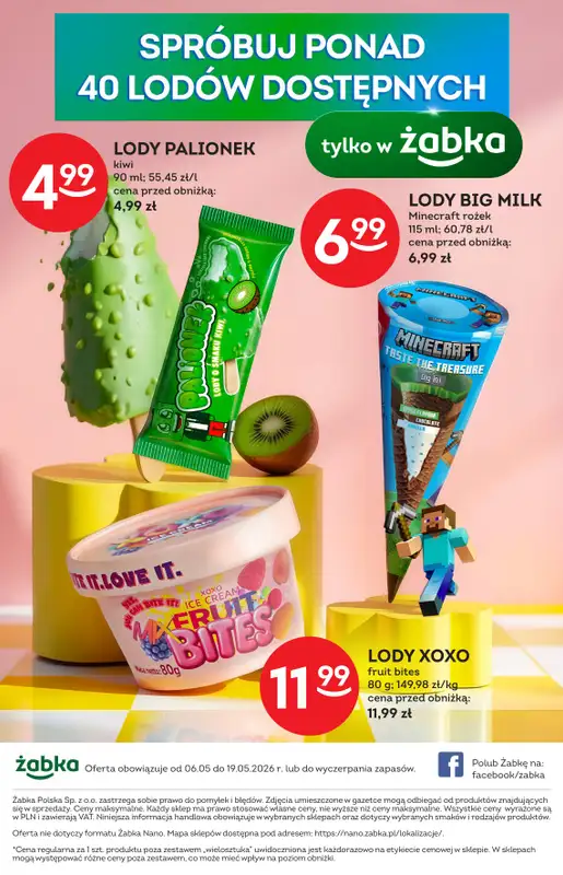 Żabka - gazetka promocyjna Katalog lodowy od środy 06.05 do wtorku 19.05 - strona 18