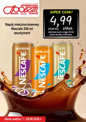 Społem - Blisko i Korzystnie - gazetka promocyjna Plakat promocyjny PSS Kalisz od poniedziałku 01.06 do niedzieli 28.06