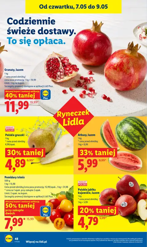 Lidl - gazetka promocyjna Oferta od czwartku od czwartku 07.05 do soboty 09.05 - strona 46