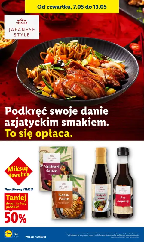 Lidl - gazetka promocyjna Oferta od czwartku od czwartku 07.05 do soboty 09.05 - strona 54