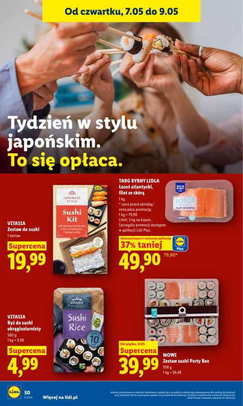 Lidl - gazetka promocyjna Oferta od czwartku od czwartku 07.05 do soboty 09.05 - strona 50