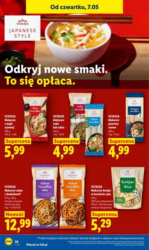 Lidl - gazetka promocyjna Oferta od czwartku od czwartku 07.05 do soboty 09.05 - strona 58