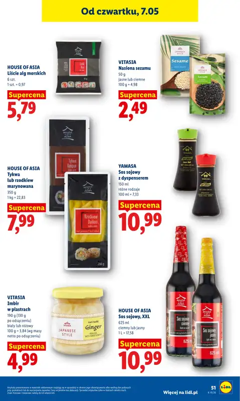 Lidl - gazetka promocyjna Oferta od czwartku od czwartku 07.05 do soboty 09.05 - strona 51