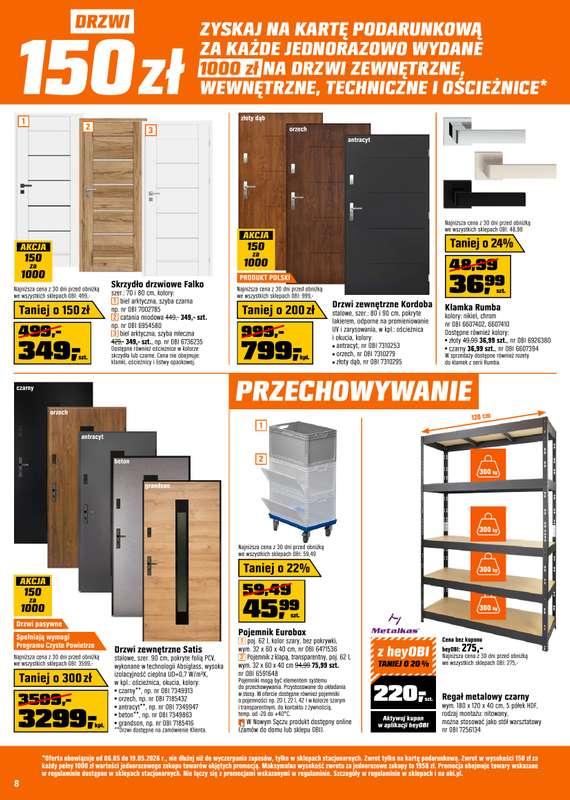 OBI - gazetka promocyjna Gazetka od środy 06.05 do wtorku 19.05 - strona 8