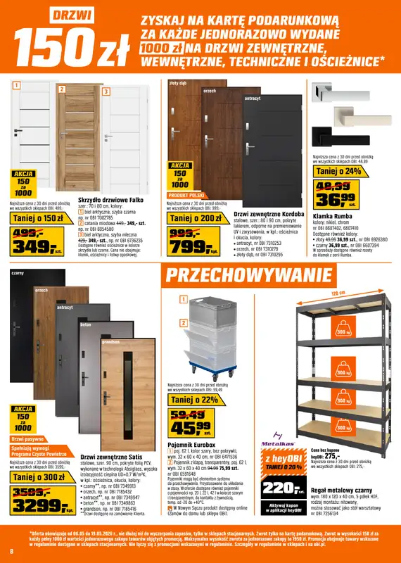 OBI - gazetka promocyjna Gazetka od środy 06.05 do wtorku 19.05 - strona 8