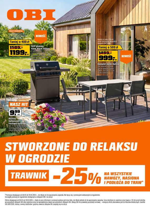 OBI - gazetka promocyjna Gazetka od środy 06.05 do wtorku 19.05