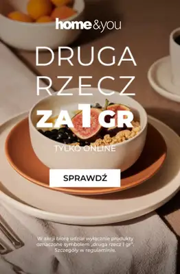 home&you - gazetka promocyjna Druga rzecz za 1 grosz od środy 06.05 do czwartku 07.05