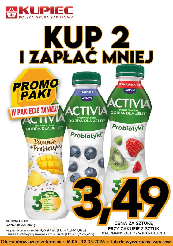Kupiec - gazetka promocyjna Promopaki od środy 06.05 do wtorku 12.05 - strona 12
