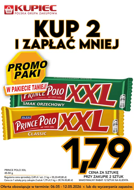Kupiec - gazetka promocyjna Promopaki od środy 06.05 do wtorku 12.05 - strona 2