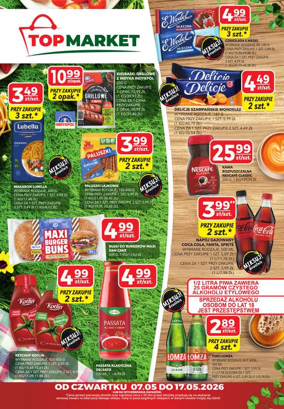 Top Market - gazetka promocyjna Gazetka od czwartku 07.05 do niedzieli 17.05