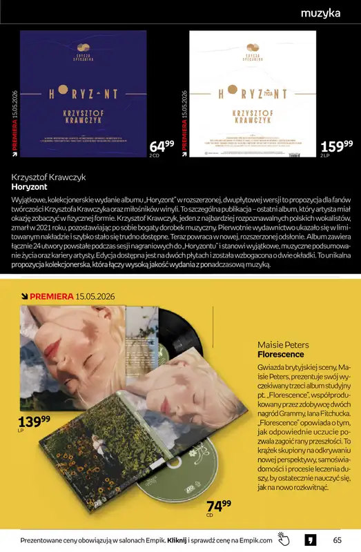 Empik - gazetka promocyjna Tom kultury: muzyka od środy 06.05 do wtorku 19.05 - strona 7
