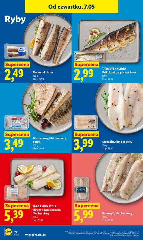 Lidl - gazetka promocyjna Oferta od czwartku od czwartku 07.05 do soboty 09.05 - strona 72