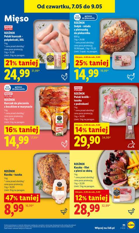 Lidl - gazetka promocyjna Oferta od czwartku od czwartku 07.05 do soboty 09.05 - strona 71
