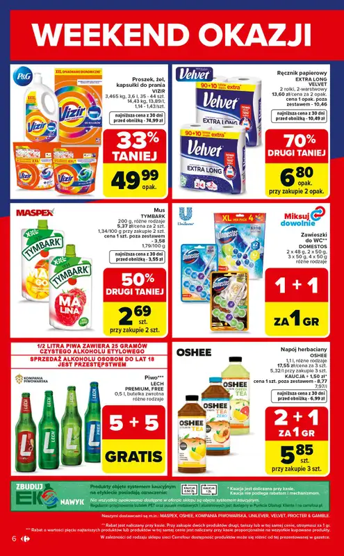 Carrefour - gazetka promocyjna Gazetka Weekend okazji już od czwartku od czwartku 07.05 do soboty 09.05 - strona 6