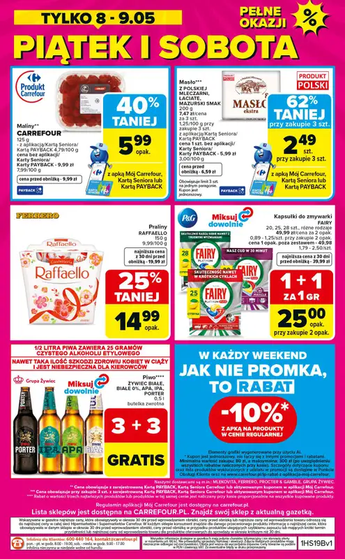 Carrefour - gazetka promocyjna Gazetka Weekend okazji już od czwartku od czwartku 07.05 do soboty 09.05 - strona 8