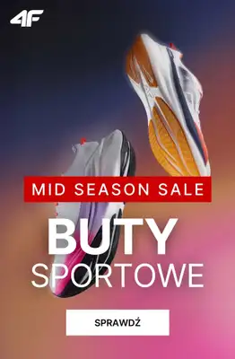 4F - gazetka promocyjna Buty sportowe na wyprzedaży od środy 06.05 