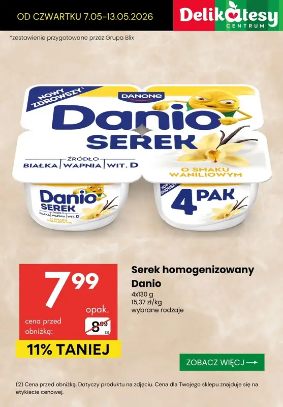 Delikatesy Centrum - gazetka promocyjna Skyry, serki i jogurty - sprawdź promocje! od czwartku 07.05 do środy 13.05 - strona 6