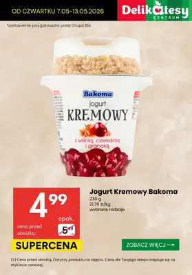 Delikatesy Centrum - gazetka promocyjna Skyry, serki i jogurty - sprawdź promocje! od czwartku 07.05 do środy 13.05 - strona 5