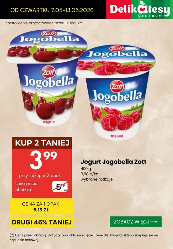 Delikatesy Centrum - gazetka promocyjna Skyry, serki i jogurty - sprawdź promocje! od czwartku 07.05 do środy 13.05 - strona 3